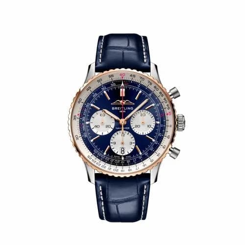 Breitling Navitimer B01 Chronograph 43 Stainless Steel - Red Gold / Aeromexico UB01381A1C1P1 — фото часов Breitling Navitimer B01 Chronograph 43 Stainless Steel - Red Gold / Aeromexico UB01381A1C1P1 — фото часов