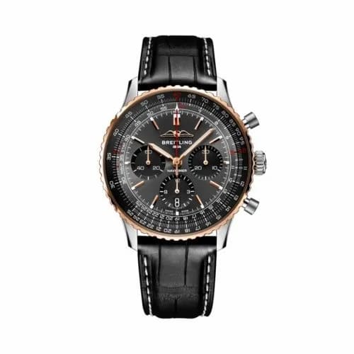 Breitling Navitimer B01 Chronograph 43 Stainless Steel - Red Gold / USA UB01384A1B1P1 — фото часов Breitling Navitimer B01 Chronograph 43 Stainless Steel - Red Gold / USA UB01384A1B1P1 — фото часов