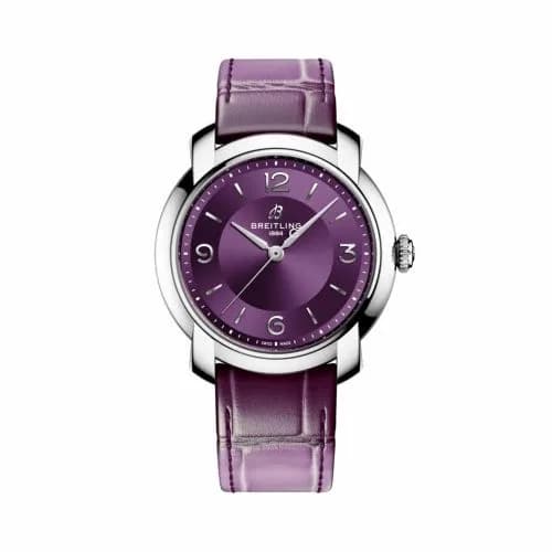 Breitling Lady Premier 36 Automatic Stainless Steel / Aubergine A10310121Q1P1