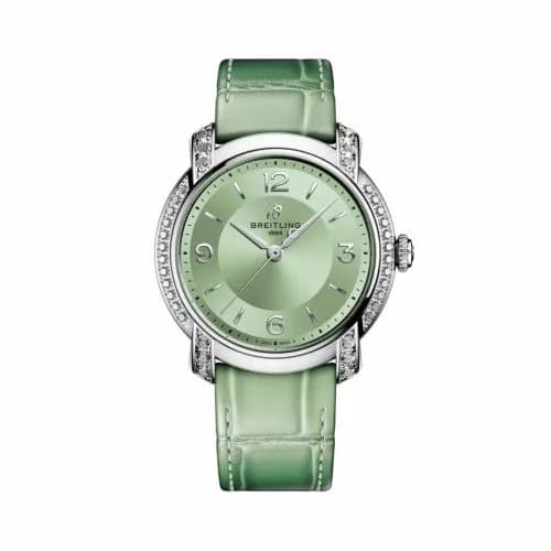 Breitling Lady Premier 36 Automatic Stainless Steel - Diamond / Sage A10310671L1P1