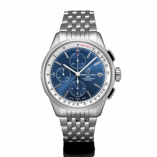 Breitling Premier Chronograph 42 Stainless Steel / Black / Croco Black / Tang A13315351C1A1 — фото часов Breitling Premier Chronograph 42 Stainless Steel / Black / Croco Black / Tang A13315351C1A1 — фото часов