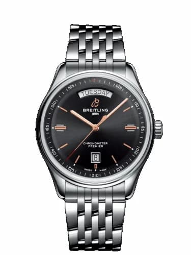 Breitling Premier Automatic Day & Date 40 Stainless Steel / Black / Bracelet A45340241B1A1 — фото часов Breitling Premier Automatic Day & Date 40 Stainless Steel / Black / Bracelet A45340241B1A1 — фото часов
