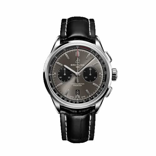 Breitling Premier B01 Chronograph 42 Stainless Steel / Anthracite / Croco / Folding AB0118221B1P1 — фото часов Breitling Premier B01 Chronograph 42 Stainless Steel / Anthracite / Croco / Folding AB0118221B1P1 — фото часов