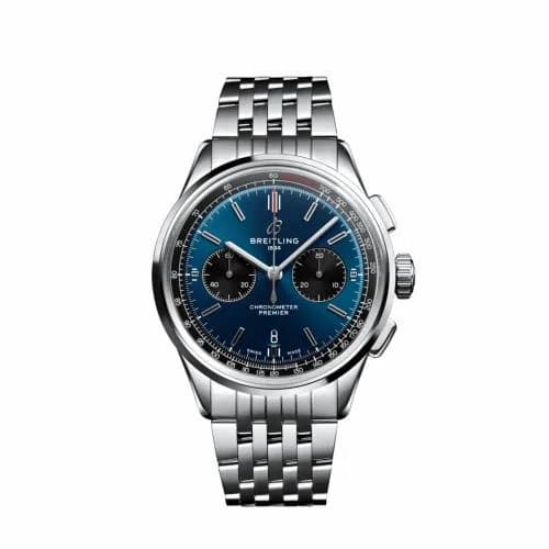 Breitling Premier B01 Chronograph 42 Stainless Steel / Blue / Bracelet AB0118221C1A1 — фото часов Breitling Premier B01 Chronograph 42 Stainless Steel / Blue / Bracelet AB0118221C1A1 — фото часов