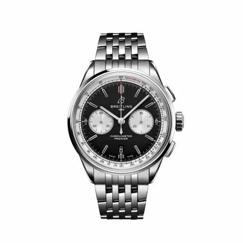 Breitling Premier B01 Chronograph 42 Stainless Steel / Black / Bracelet AB0118371B1A1 — фото часов Breitling Premier B01 Chronograph 42 Stainless Steel / Black / Bracelet AB0118371B1A1 — фото часов