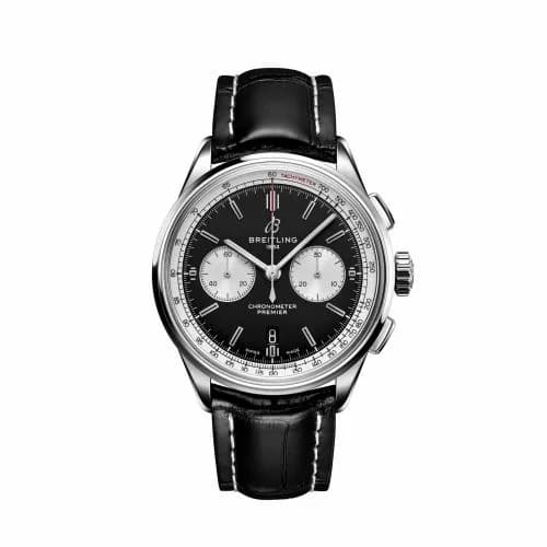 Breitling Premier B01 Chronograph 42 Stainless Steel / Black / Alligator / Pin AB0118371B1P2 — фото часов Breitling Premier B01 Chronograph 42 Stainless Steel / Black / Alligator / Pin AB0118371B1P2 — фото часов