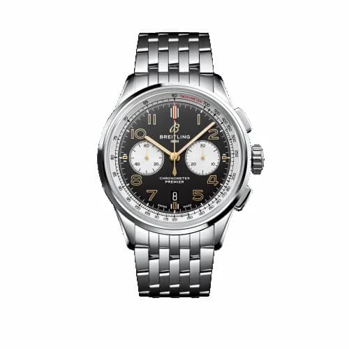 Breitling Premier B01 Chronograph 42 Stainless Steel / Norton Edition / Nubuck / Bracelet AB0118A21B1A1 — фото часов Breitling Premier B01 Chronograph 42 Stainless Steel / Norton Edition / Nubuck / Bracelet AB0118A21B1A1 — фото часов