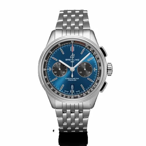 Breitling Premier B01 Chronograph 42 Stainless Steel / Blue / Bracelet AB0118A61C1A1 — фото часов Breitling Premier B01 Chronograph 42 Stainless Steel / Blue / Bracelet AB0118A61C1A1 — фото часов