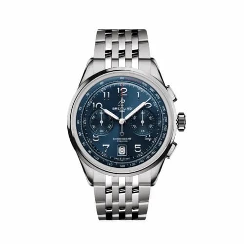 Breitling Premier B01 Chronograph 42 Stainless Steel / Blue / Bracelet AB0145171C1A1 — фото часов Breitling Premier B01 Chronograph 42 Stainless Steel / Blue / Bracelet AB0145171C1A1 — фото часов