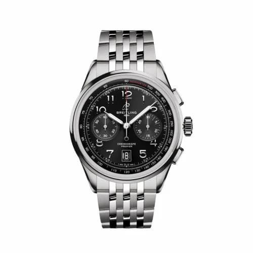 Breitling Premier B01 Chronograph 42 Stainless Steel / Black / Bracelet AB0145221B1A1 — фото часов Breitling Premier B01 Chronograph 42 Stainless Steel / Black / Bracelet AB0145221B1A1 — фото часов