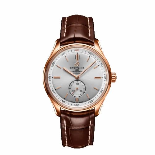 Breitling Premier Automatic 40 Red Gold / Silver / Croco Black / Folding R37340351G1P1 — фото часов Breitling Premier Automatic 40 Red Gold / Silver / Croco Black / Folding R37340351G1P1 — фото часов