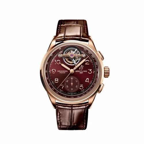 Breitling Premier Heritage B21 Chronograph Tourbillon Red Gold / Red / Japan RB21202A1K1P1
