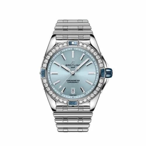 Breitling Super Chronomat 38 Stainless Steel / Ice Blue / Rouleaux A17356531C1A1 — фото часов Breitling Super Chronomat 38 Stainless Steel / Ice Blue / Rouleaux A17356531C1A1 — фото часов