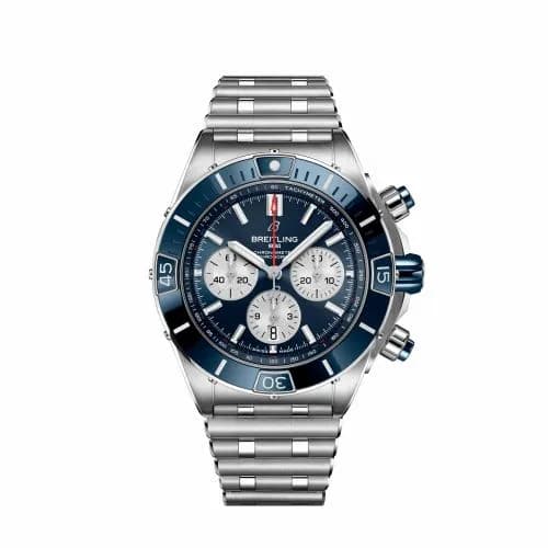 Breitling Super Chronomat B01 44 Stainless Steel / Blue / Rouleaux AB0136161C1A1 — фото часов Breitling Super Chronomat B01 44 Stainless Steel / Blue / Rouleaux AB0136161C1A1 — фото часов