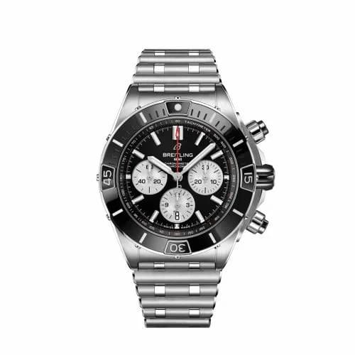 Breitling Super Chronomat B01 44 Stainless Steel / Black / Rouleaux AB0136251B1A1 — фото часов Breitling Super Chronomat B01 44 Stainless Steel / Black / Rouleaux AB0136251B1A1 — фото часов