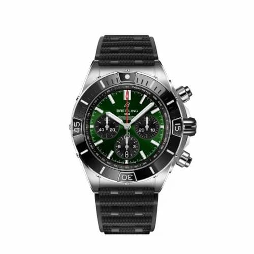 Breitling Super Chronomat B01 44 Stainless Steel / Green / Rubber Rouleaux AB0136251L1S1 — фото часов Breitling Super Chronomat B01 44 Stainless Steel / Green / Rubber Rouleaux AB0136251L1S1 — фото часов