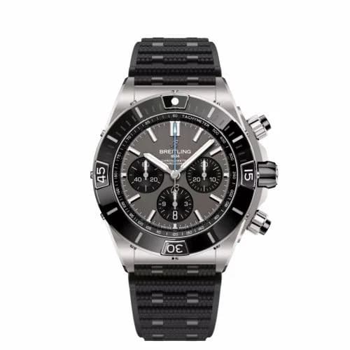 Breitling Super Chronomat B01 44 Titanium / Grey / Rubber Rouleaux EB0136251M1S1 — фото часов Breitling Super Chronomat B01 44 Titanium / Grey / Rubber Rouleaux EB0136251M1S1 — фото часов