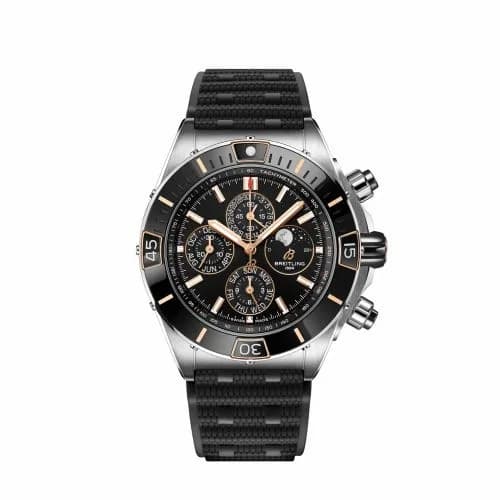 Breitling Super Chronomat 1461 Days 44 Stainless Steel / Black / Rubber Rouleaux I19320251B1S1