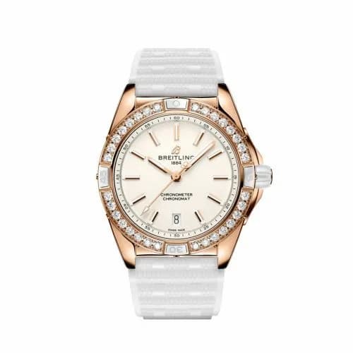 Breitling Super Chronomat 38 Origins Red Gold / White / Rubber Rouleaux R17356531G1S1 — фото часов Breitling Super Chronomat 38 Origins Red Gold / White / Rubber Rouleaux R17356531G1S1 — фото часов