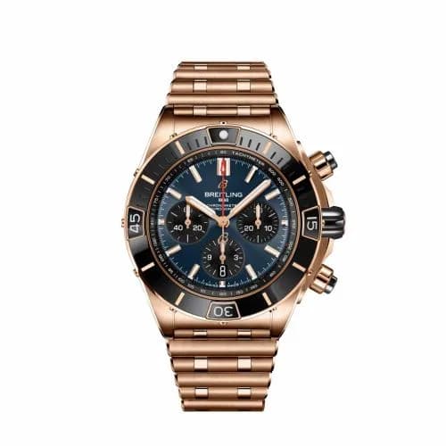 Breitling Super Chronomat B01 44 Red Gold / Blue / Rouleaux RB01362A1C1R1 — фото часов Breitling Super Chronomat B01 44 Red Gold / Blue / Rouleaux RB01362A1C1R1 — фото часов
