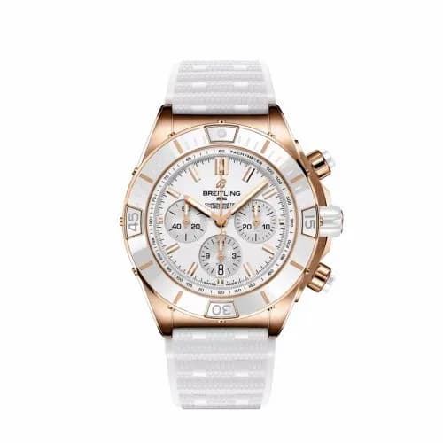 Breitling Super Chronomat B01 44 Red Gold / White / Japan RB01364A1G1S1 — фото часов Breitling Super Chronomat B01 44 Red Gold / White / Japan RB01364A1G1S1 — фото часов