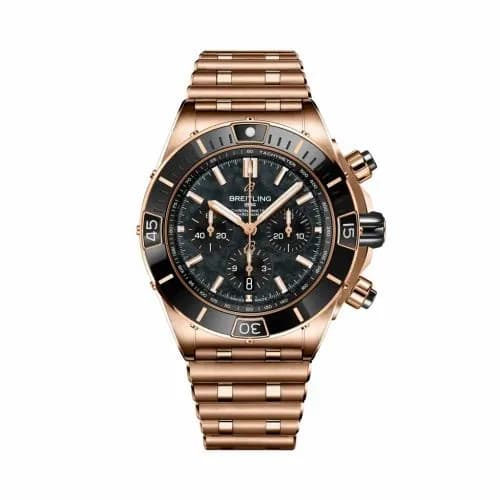 Breitling Super Chronomat B01 44 Red Gold / Black MOP / Rouleaux RB01365A1B1R1 — фото часов Breitling Super Chronomat B01 44 Red Gold / Black MOP / Rouleaux RB01365A1B1R1 — фото часов