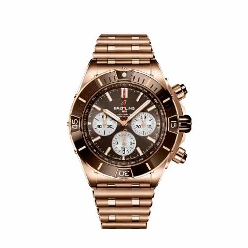 Breitling Super Chronomat B01 44 Red Gold / Brown / Rouleaux RB0136E31Q1R1 — фото часов Breitling Super Chronomat B01 44 Red Gold / Brown / Rouleaux RB0136E31Q1R1 — фото часов