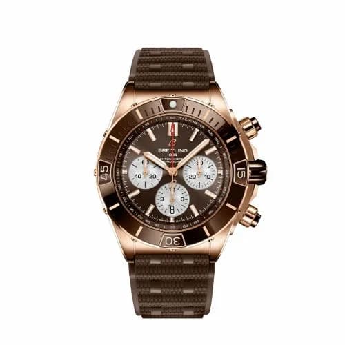 Breitling Super Chronomat B01 44 Red Gold / Brown / Rubber Rouleaux RB0136E31Q1S1 — фото часов Breitling Super Chronomat B01 44 Red Gold / Brown / Rubber Rouleaux RB0136E31Q1S1 — фото часов