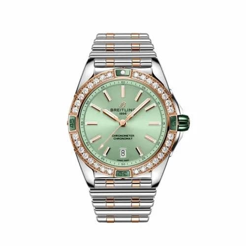 Breitling Super Chronomat 38 Stainless Steel - Red Gold / Pink / Rouleaux U17356531L1U1