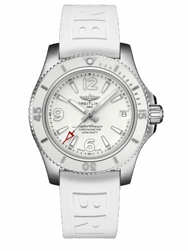 Breitling Superocean 36 Stainless Steel / White / Rubber / Pin A17316D21A1S1 — фото часов Breitling Superocean 36 Stainless Steel / White / Rubber / Pin A17316D21A1S1 — фото часов