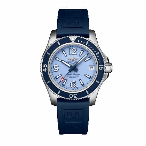 Breitling Superocean 36 Stainless Steel / Blue / Rubber / Pin A17316D81C1S1 — фото часов Breitling Superocean 36 Stainless Steel / Blue / Rubber / Pin A17316D81C1S1 — фото часов