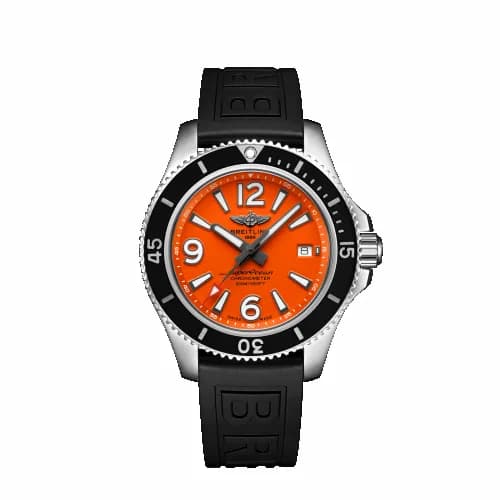 Breitling Superocean 42 Stainless Steel / Orange / Rubber / Pin A17366D71O1S1 — фото часов Breitling Superocean 42 Stainless Steel / Orange / Rubber / Pin A17366D71O1S1 — фото часов