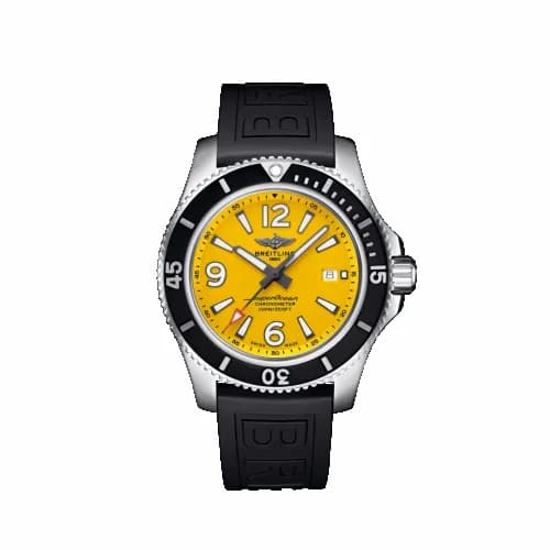 Breitling Superocean 44 Stainless Steel / Yellow / Rubber - Folding A17367021I1S2 — фото часов Breitling Superocean 44 Stainless Steel / Yellow / Rubber - Folding A17367021I1S2 — фото часов