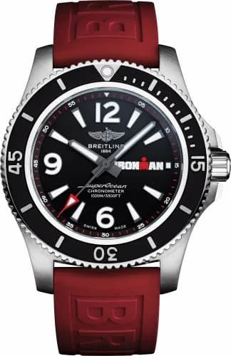 Breitling Superocean 44 Stainless Steel / Black / Rubber / Pin / IRONMAN A17371A11B1S1 — фото часов Breitling Superocean 44 Stainless Steel / Black / Rubber / Pin / IRONMAN A17371A11B1S1 — фото часов