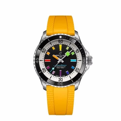 Breitling SuperOcean Automatic 42 Stainless Steel / Black - Rainbow / Rubber A17375211B2S4 — фото часов Breitling SuperOcean Automatic 42 Stainless Steel / Black - Rainbow / Rubber A17375211B2S4 — фото часов