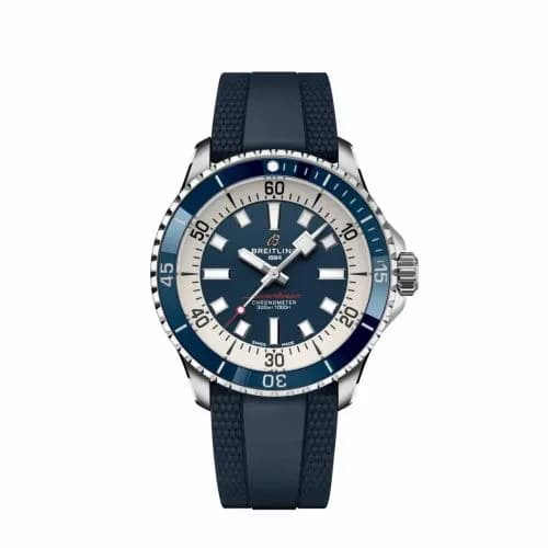 Breitling SuperOcean Automatic 42 Stainless Steel / Blue / Rubber A17375E71C1S1 — фото часов Breitling SuperOcean Automatic 42 Stainless Steel / Blue / Rubber A17375E71C1S1 — фото часов