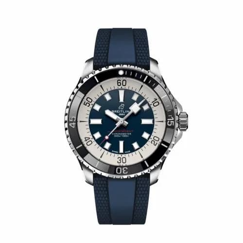 Breitling SuperOcean Automatic 44 Stainless Steel / Blue / Rubber A17376211C1S1 — фото часов Breitling SuperOcean Automatic 44 Stainless Steel / Blue / Rubber A17376211C1S1 — фото часов