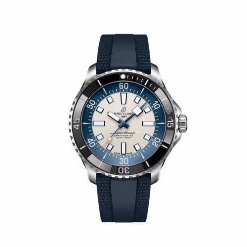 Breitling SuperOcean Automatic 44 Stainless Steel / White - Blue / Greece A173766A1A1S1 — фото часов Breitling SuperOcean Automatic 44 Stainless Steel / White - Blue / Greece A173766A1A1S1 — фото часов