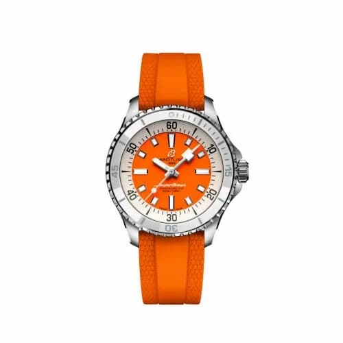 Breitling SuperOcean Automatic 36 Stainless Steel / Orange / Rubber A17377211O1S1 — фото часов Breitling SuperOcean Automatic 36 Stainless Steel / Orange / Rubber A17377211O1S1 — фото часов