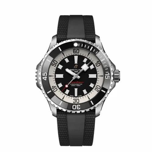 Breitling SuperOcean Automatic 46 Stainless Steel / Black / Rubber A17378211B1S1 — фото часов Breitling SuperOcean Automatic 46 Stainless Steel / Black / Rubber A17378211B1S1 — фото часов