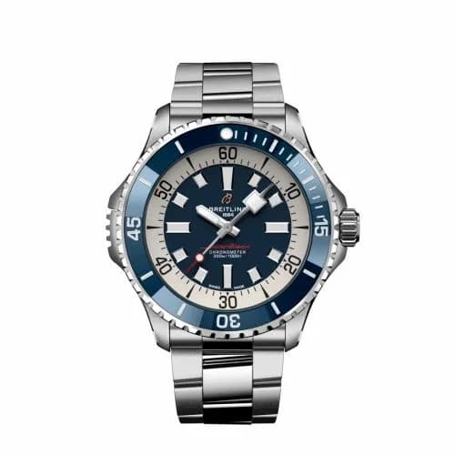 Breitling SuperOcean Automatic 46 Stainless Steel / Blue / Bracelet A17378E71C1A1 — фото часов Breitling SuperOcean Automatic 46 Stainless Steel / Blue / Bracelet A17378E71C1A1 — фото часов
