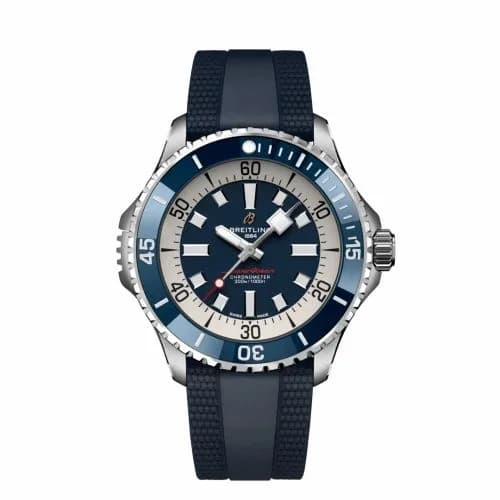 Breitling SuperOcean Automatic 46 Stainless Steel / Blue / Rubber A17378E71C1S1 — фото часов Breitling SuperOcean Automatic 46 Stainless Steel / Blue / Rubber A17378E71C1S1 — фото часов