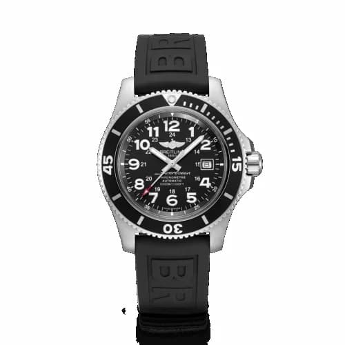Breitling Superocean II 44 Stainless Steel / Black / Volcano Black / Rubber / Pin A17392D71B1S1 — фото часов Breitling Superocean II 44 Stainless Steel / Black / Volcano Black / Rubber / Pin A17392D71B1S1 — фото часов