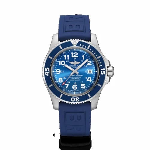 Breitling Superocean II 44 Stainless Steel / Blue / Mariner Blue / Rubber / Pin A17392D81C1S1 — фото часов Breitling Superocean II 44 Stainless Steel / Blue / Mariner Blue / Rubber / Pin A17392D81C1S1 — фото часов