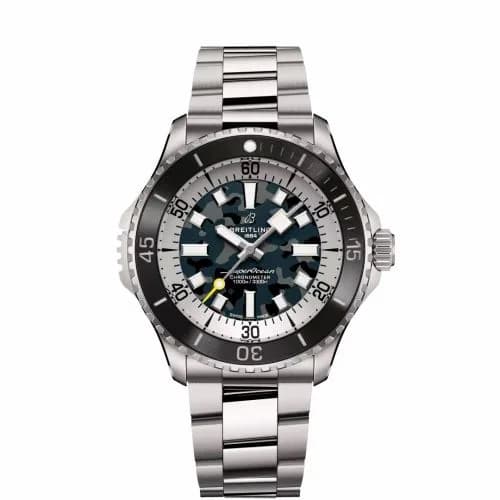 Breitling SuperOcean Automatic 46 Super Diver Titanium / Camouflage / Bracelet E10379351B1E1 — фото часов Breitling SuperOcean Automatic 46 Super Diver Titanium / Camouflage / Bracelet E10379351B1E1 — фото часов