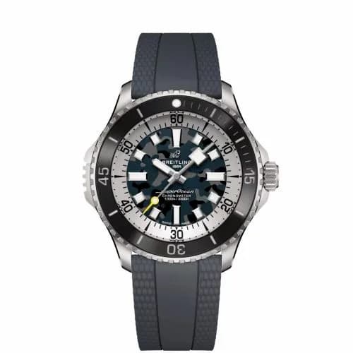 Breitling SuperOcean Automatic 46 Super Diver Titanium / Camouflage / Rubber E10379351B1S1 — фото часов Breitling SuperOcean Automatic 46 Super Diver Titanium / Camouflage / Rubber E10379351B1S1 — фото часов