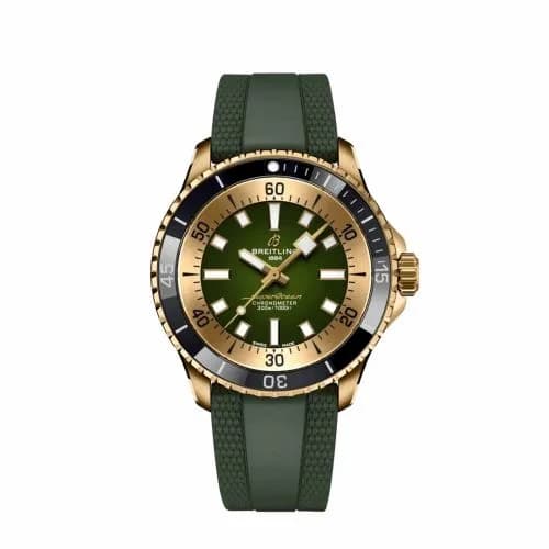 Breitling SuperOcean Automatic 42 Bronze / Green / Rubber N17375201L1S1 — фото часов Breitling SuperOcean Automatic 42 Bronze / Green / Rubber N17375201L1S1 — фото часов