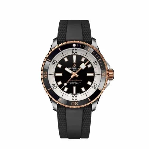 Breitling SuperOcean Automatic 42 Stainless Steel - Red Gold / Black / Rubber U17375211B1S1 — фото часов Breitling SuperOcean Automatic 42 Stainless Steel - Red Gold / Black / Rubber U17375211B1S1 — фото часов