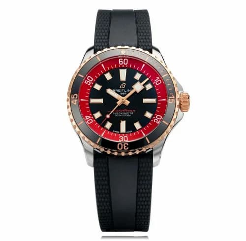 Breitling SuperOcean Automatic 42 Stainless Steel - Red Gold / Black - Red / Bucherer U173752A1B1S1 — фото часов Breitling SuperOcean Automatic 42 Stainless Steel - Red Gold / Black - Red / Bucherer U173752A1B1S1 — фото часов