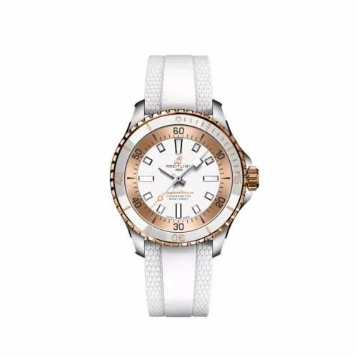 Breitling SuperOcean Automatic 36 Stainless Steel - Red Gold / White / USA U173771A1A1S1